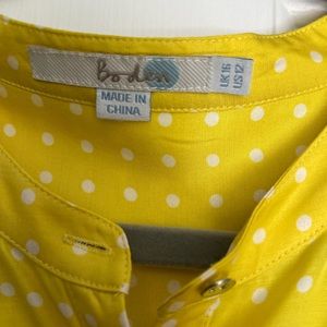 Boden Yellow Blouse